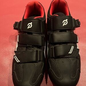 Peloton Black and Red Athletic Shoes